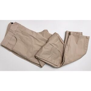 Talbots • Khaki Tan Signature Fit Zip Ankle Pants